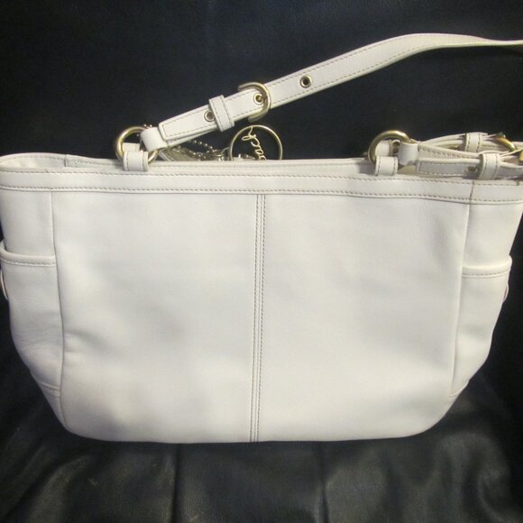 Coach Gallery Beige Tote Pleated Bag, New or Nearly New Condition, w/Storage Bag - Picture 2 of 9